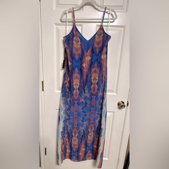 Lulus Blue V-neck Maxi Dress - Small - NWT - Picture 4 of 8